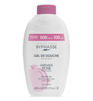 BYPHASSE PLAISIR SHOWER GEL PINK POMEGRANATE 600ML