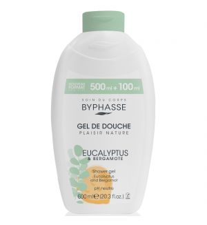 BYPHASSE PLAISIR NATURE SHOWER GEL EUCALYPTUS & BERGAMOT 600ML