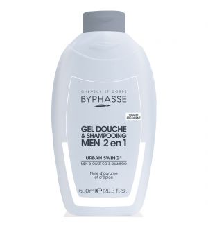 BYPHASSE URBAN SWING MEN 2 IN 1 SHOWER GEL & SHAMPOO 600ML