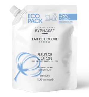 BYPHASSE ECOPACK CARESSE SHOWER CREAM COTTON FLOWER 1L