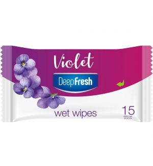 DEEP FRESH FLOWER POCKET WIPES VIOLET 15S