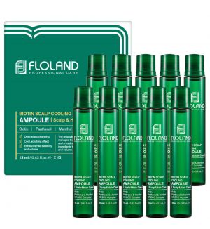 FLOLAND BIOTIN SCALP COOLING AMPOULE (13ML X 10PCS)