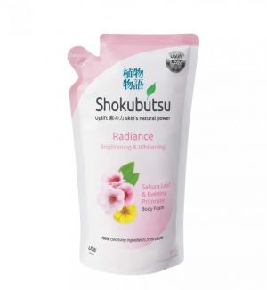 SHOKUBUTSU RADIANCE BODY FOAM REFILL 600ML BRIGHTENING & WHITENING