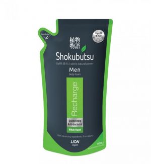 SHOKUBUTSU MEN BODY FOAM REFILL 600ML RECHARGE