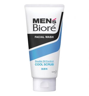 BIORE MEN'S DOUBLE OIL CONTROL COOL SCRUB 130G 