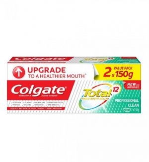 COLGATE TOTAL 12 PROFESSIONAL CLEAN GEL 2 X 150G