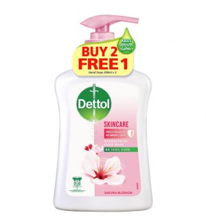 DETTOL ANTIBACTERIAL HAND WASH - SKIN CARE 2X250ML+250ML