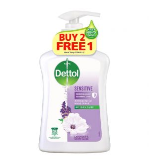 DETTOL ANTIBACTERIAL HAND WASH - SENSITIVE 2X250ML+250ML
