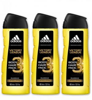 ADIDAS 3 IN 1 SHOWER GEL VICTORY LEAGUE 400ML X 3 QTY