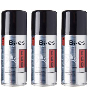  (BUNDLE OF 3) BI-ES EGO PLATINUM FOR MEN DEODORANT 150ML