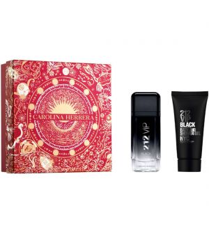 CAROLINA HERRERA 212 VIP BLACK MEN GIFT SET EDP 100ML + SHOWER GEL 100ML