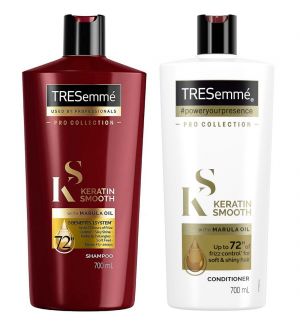 BUNDLE - TRESEMME KERATIN SMOOTH SHAMPOO + CONDITIONER 700ML