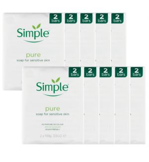 (BUNDLE OF 10) SIMPLE PURE SOAP FOR SENSITIVE SKIN 2X100GM